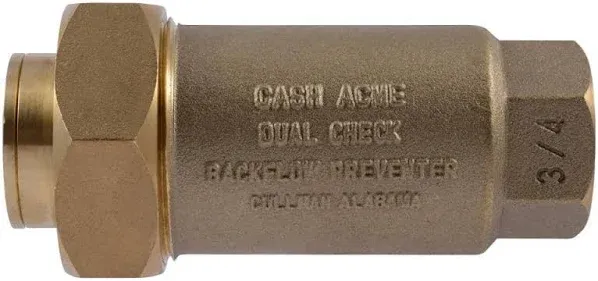 Cash Acme BF-1 Series 3/4" Dual Check Valve Back Flow Preventer