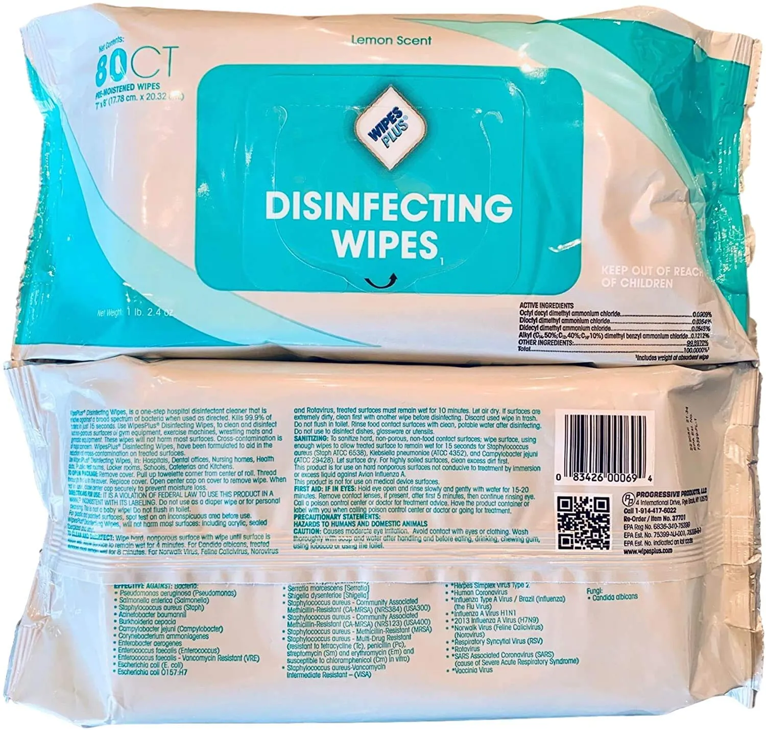 WipesPlus Disinfectant Surface Wipes