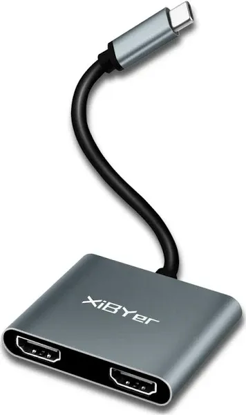 XiBYer USB C Dual Monitor Adapte HDMI Splitter