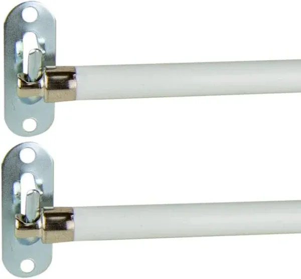 Round Sash Rod, 11-19 inch (Set of 2), White