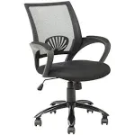 BestOffice Ergonomic Mesh Midback Office Chair w/ Metal Base - Black