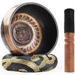 Domestar Tibetan Singing Bowl Set – Hand Hammered Meditation Sound Bowls, Pre...