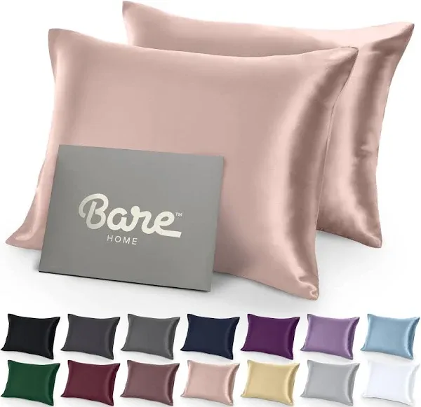 Bare Home Satin Pillowcase Set