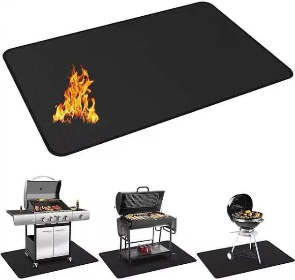 Under Grill Mats for Outdoor Grill48X30 Inch Double Sided Fireproof Mat Under...