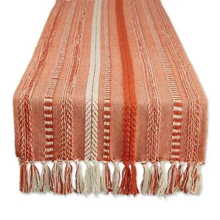 Dii Vintage Red Braided Stripe Table Runner