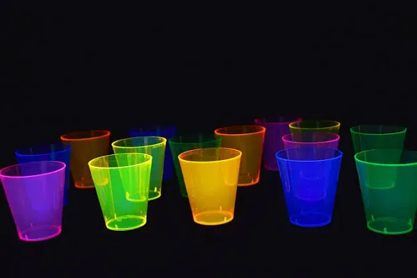 DirectGlow 2oz Neon UV Blacklight Reactive Glow Party Shot Glasses