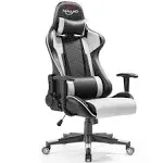 Gaming Chair Racing Style High-Back PU Leather Swivel Chair W/Headrest Lumbar