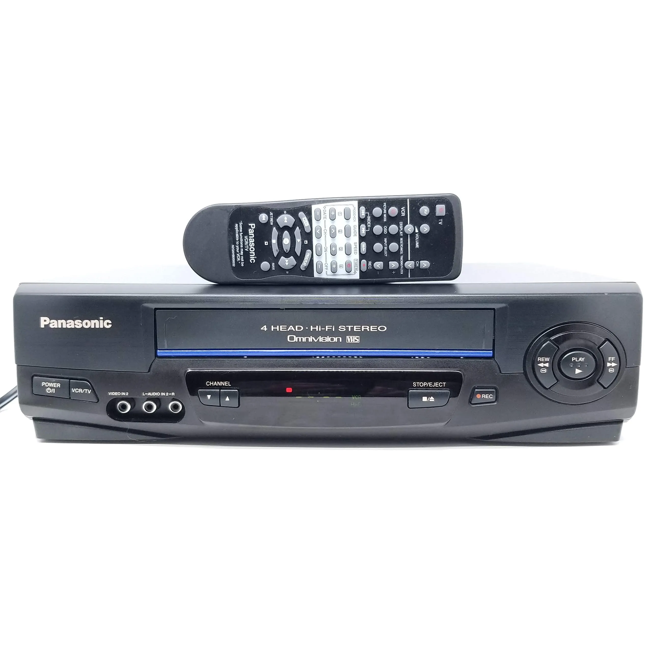 Vintage Panasonic PV-V4521-K VHS VCR Blue Line Hi-Fi 4 Head, No Remote, Working, Video recorder, Video player