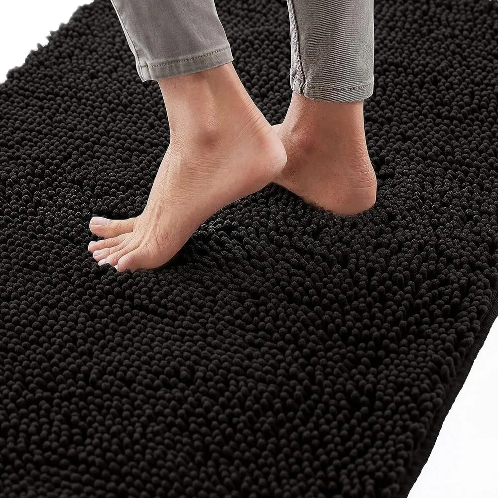 Thick Soft Absorbent Chenille with Rubber Backing