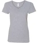 Gildan Ladies' Heavy Cotton V-Neck T-Shirt Sport Grey-S