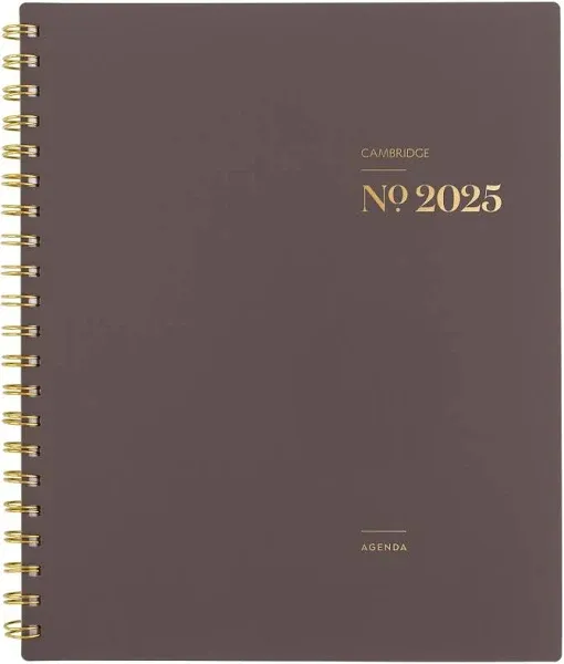 2025 Cambridge® WorkStyle® Focus Weekly/Monthly Planner, 8-1/2" x 11", Java, January To December, 1606-905-04