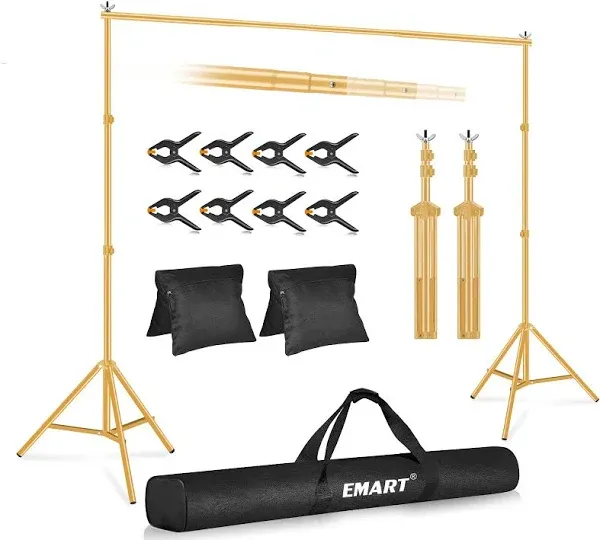 Backdrop Stand 10x7ft(WxH) Photo Studio Adjustable Background Stand Support K...