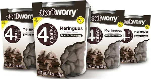 Don't Worry Keto Friendly Meringue Cookies Chocolate Filled Cookies, 4 Calorie Meringue Gluten Free Cookies, Low Carb and Sugar Snacks