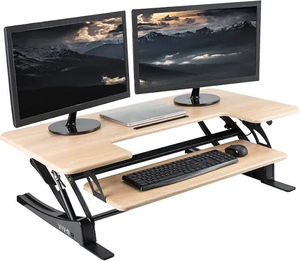 Vivo Height Adjustable Extra Wide 42" Stand Up Desk Converter DESK-V000VL