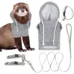 Ferret Sweater, Leash and Collar Set - Ferret Costume - Ferret Accessories - Small Ferret Clothes - Clothes for Ferrets - Ferret Stuff - Hoodies for