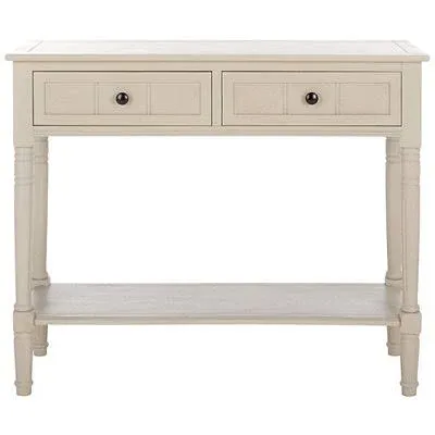 SAFAVIEH Samantha Grey 2-drawer Console Table - 35.8&#034; x Grey 35.8&#034; x 13.8&#034; x 29.