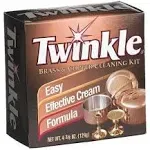 Twinkle Brass Copper Cleaning Kit Easy Effective Cream Formula 4.38-Ounce (Pack of 2)