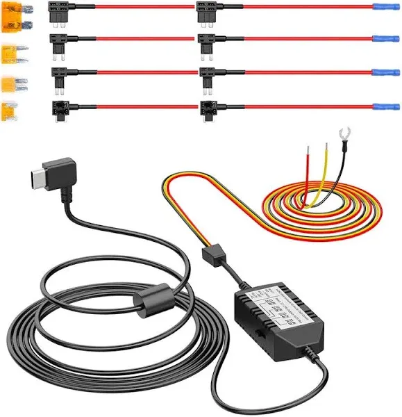 VIOFO Type-C HK4 Hardwire Kit with 8pcs Full Set Fuse for A329/A229/A119MINI2/A139/T130/WM1