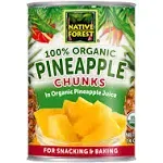 Native Forest Organic Pineapple Chunks 14 Ounce Cans (Pack of 6)