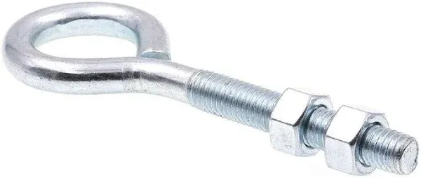 9066972 Eye Bolt with Nuts, 1/2 In.-13 x 6 In., Zinc Plated Steel (10 Pack)