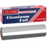 Ox Plastics Standard Premium Aluminum Foil 12”x1000 Feet Long Commercial Grade