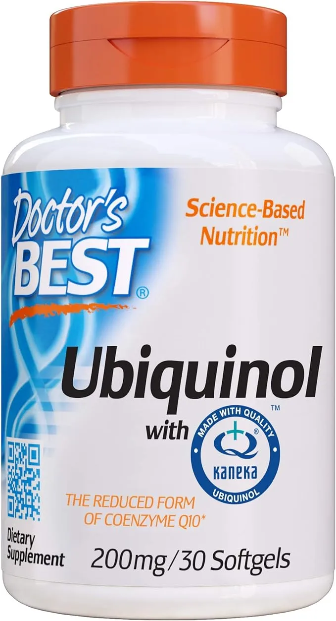 Doctor's Best Ubiquinol Featuring kaneka qh, Non-GMO, Gluten Free, Soy Free, Heart Health, 200 Mg, 30 Softgels