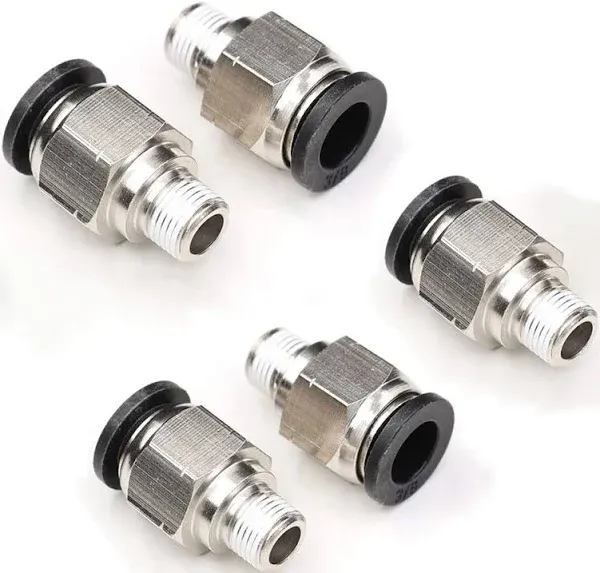 1/4 Tube Fitting Push Connect Pneumatic Fitting,PC 1/2&#034; Tube Od x 1/4&#034; NPT Th...