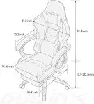 Dowinx Ergonomic Gaming Chair with Massage Lumbar Support Black