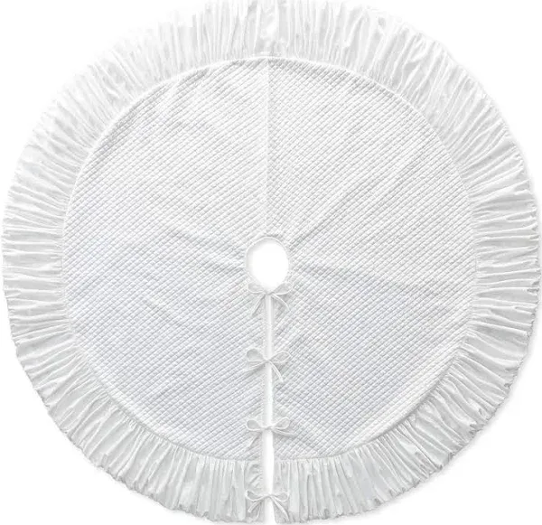 Glitzhome® Deluxe Velvet Ruffled Christmas Tree Skirt