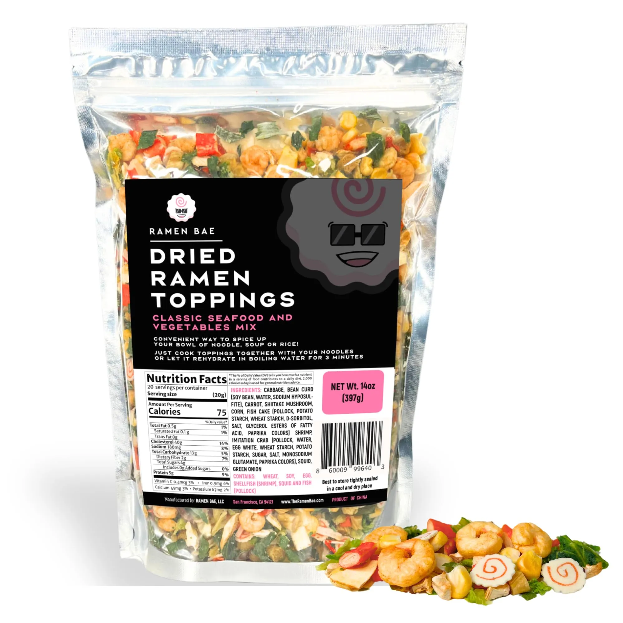 The - Classic Seafood and Vegetables MIx, Dried Ramen Toppings - 14oz (14 oz....