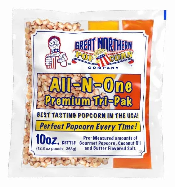 All-in-One Premium Tri-Pack Popcorn - 10.75-Ounce Movie Theater Popcorn.......<wbr/>..