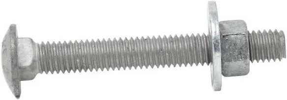 1/2inches-13 x 6-1/2inches Hot Dipped Galvanized Carriage Bolt w/Nuts & Flat Washers, Quantity 25 - by Fastener Depot, LLC