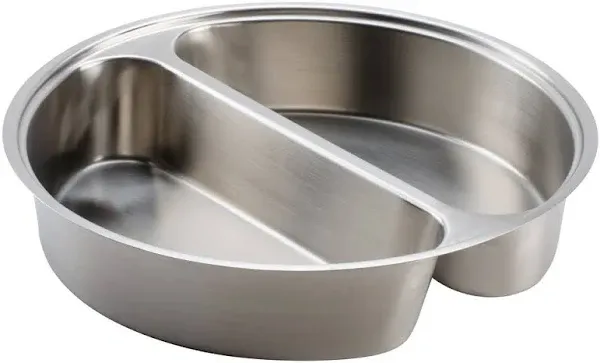 Winco SPFD-2R Round Divided Food Pan