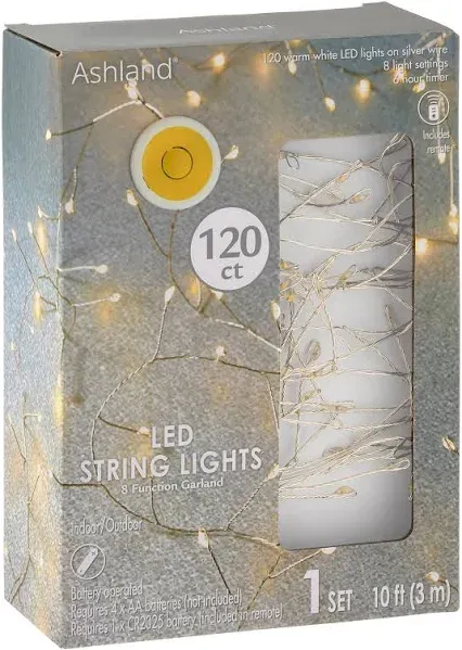 Ashland 120ct. Warm White LED String Lights Garland