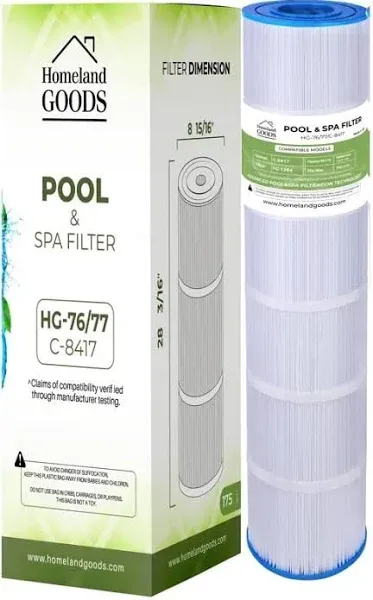 PLF175A Pool Filter Replaces Unicel C-8417, Hayward C1750, CX1750RE, PA175, Ultr