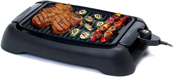 EGL-3450 Smokeless Indoor BBQ Grill Dishwasher Safe, Nonstick, Adjustable Tem...