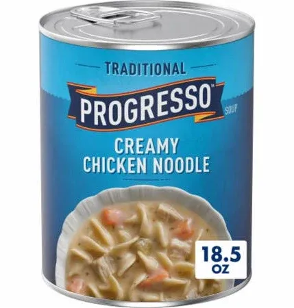 Progresso Traditional, Creamy Chicken Noodle Canned Soup, 18.5 oz. (Pack of 12)