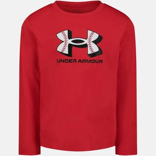 Under Armour Kids Tech Baseball Logo Long Sleeve T-Shirt