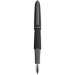 Diplomat Fountain Pen Aero Black Glossy Aluminum with Steel Broad Nib D40301028