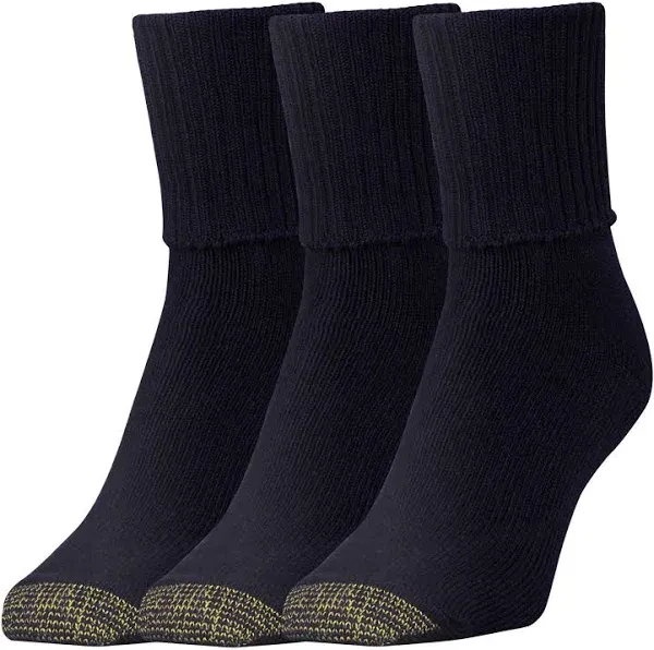 Gold Toe Women's Turn Cuff Bermuda Socks (3 Pair Pack)