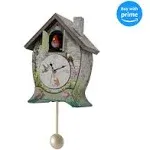 Mark Feldstein Garden Cottage Singing Cardinal Tabletop Wall Sound Cuckoo Clock