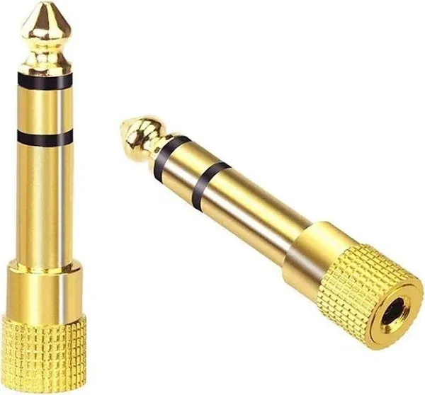 6.3mm 1/4&#034; Male plug to 3.5mm 1/8&#034; Female Jack Stereo Headphone Audio Adapter