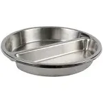 Winco SPFD-2R Round Divided Food Pan for 6 qt. Chafer