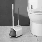 2 in 1 Toilet Plunger and Brush Set with Holder