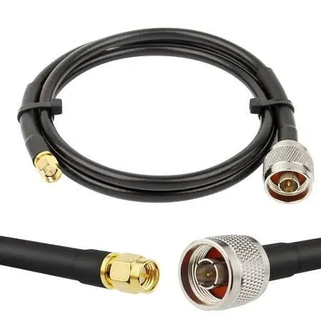 Low Loss Coax Cable SMA N Cable 3ft, N Male to SMA Male Cable 50 ohm Jumper Cable KMR240 Ultra Low Loss Cable for WiFi Router, GPS Receiver, Antenna, Signal Booster Use