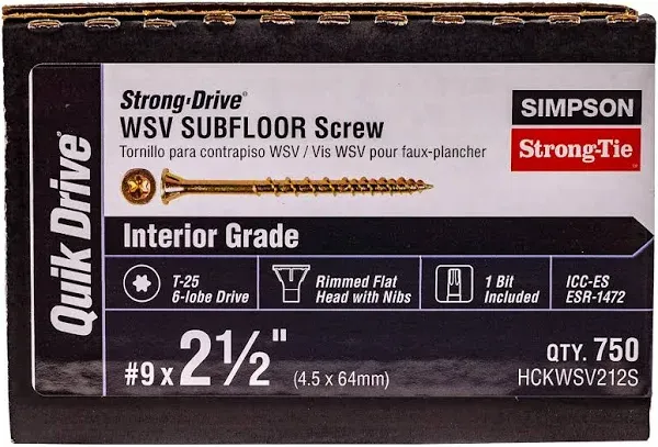 Simpson Strong-Drive WSV Subfloor Screw