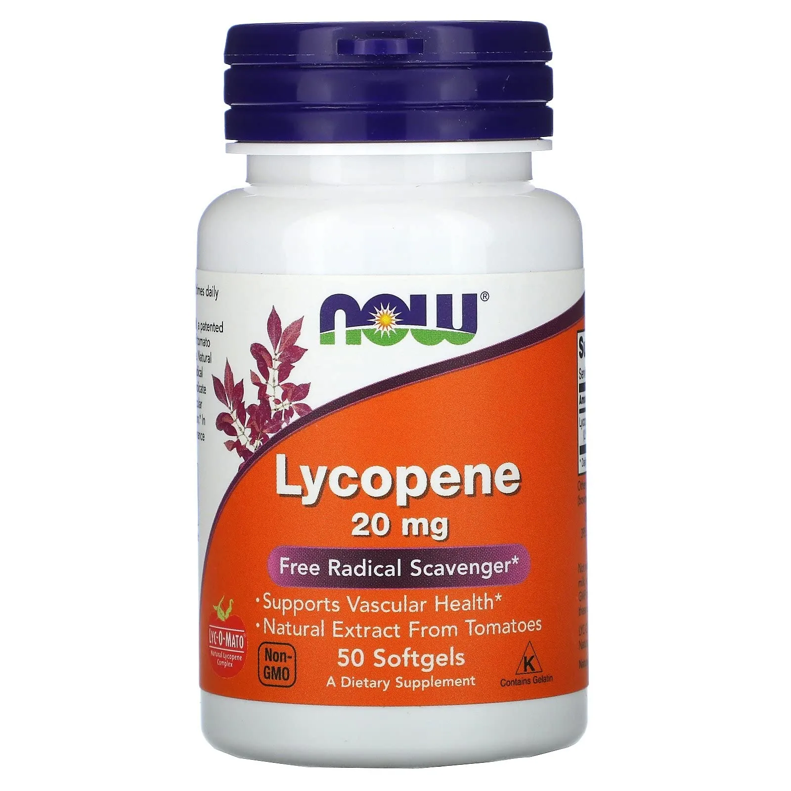 Now Foods - Lycopene, 20 mg, 50 Softgels