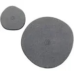 Dorai Stone Saucer -1 Large + 1 Small Grey, 11-1/2" x 11-1/2" x 5/8" H | The Container Store