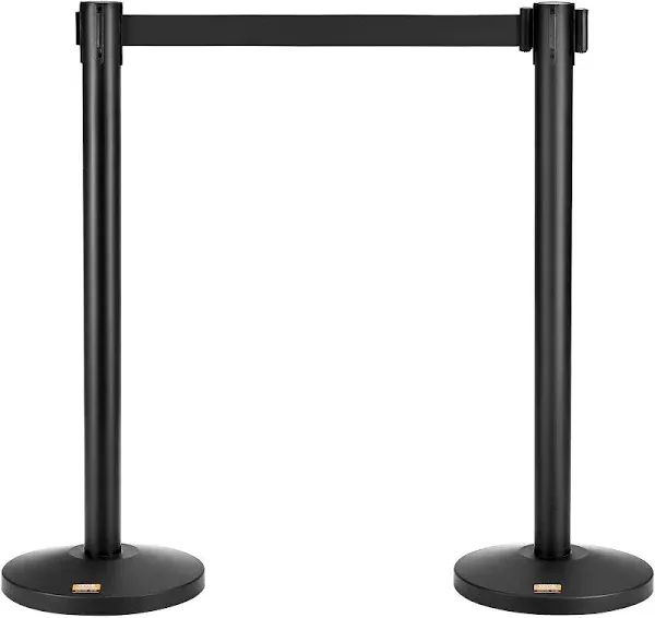 Yaheetech Retractable Belt Stanchion Queue Barriers Security Pole Post