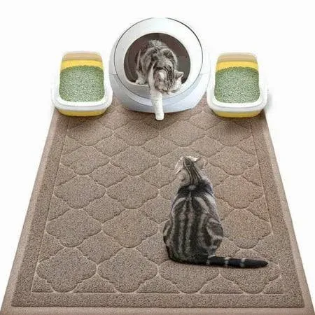 Cat Litter Box Mat, Kitty Premium PVC Pad, Durable Trapping Rug, Phthalate Fr...